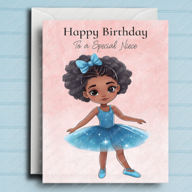 Black Girl Ballerina Card C
